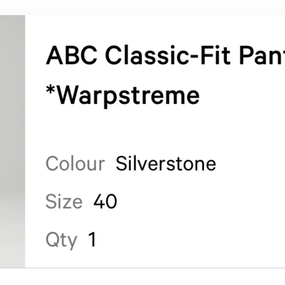 Lululemon ABC Classic-Fit Pant 40x34 Warpstreme - Picture 6 of 6